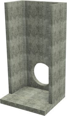 H40C D Headwall - 525mm ID pipe - 100mm Invert Level render