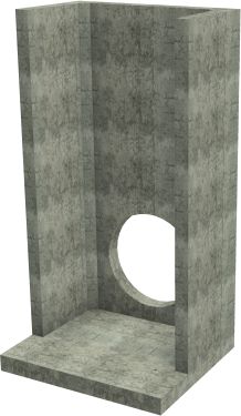 H40C D Headwall - 600mm ID pipe - 100mm Invert Level render