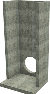 H40C E Headwall - 525mm ID pipe - 100mm Invert Level render