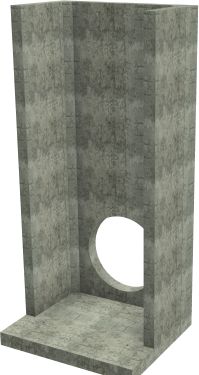 H40C E Headwall - 600mm ID pipe - 100mm Invert Level render