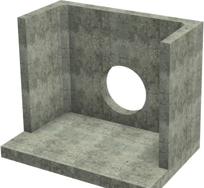 H42C A Headwall - 450mm ID pipe - 100mm Invert Level render