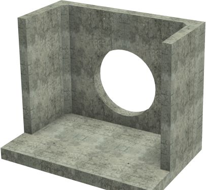 H42C A Headwall - 600mm ID pipe - 100mm Invert Level render