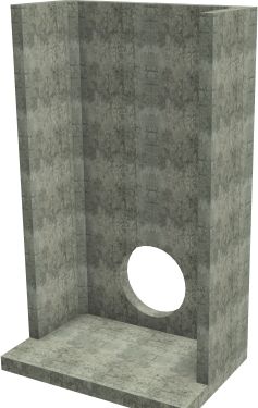 H42C E Headwall - 525mm ID pipe - 100mm Invert Level render