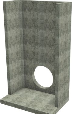 H42C E Headwall - 600mm ID pipe - 100mm Invert Level render