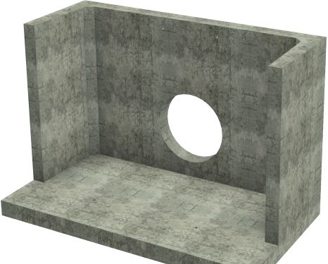 H44C A Headwall - 450mm ID pipe - 100mm Invert Level render