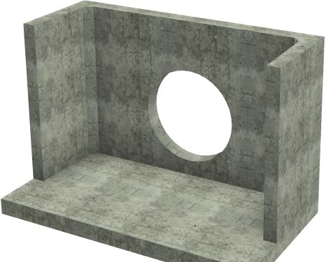 H44C A Headwall - 600mm ID pipe - 100mm Invert Level render