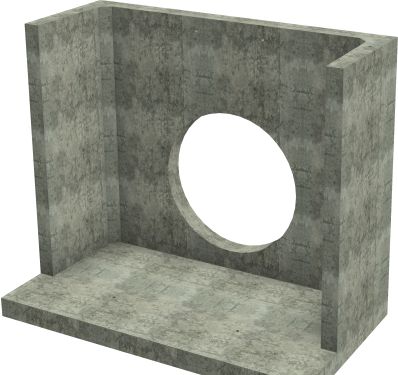 H44C B Headwall - 750mm ID pipe - 100mm Invert Level render