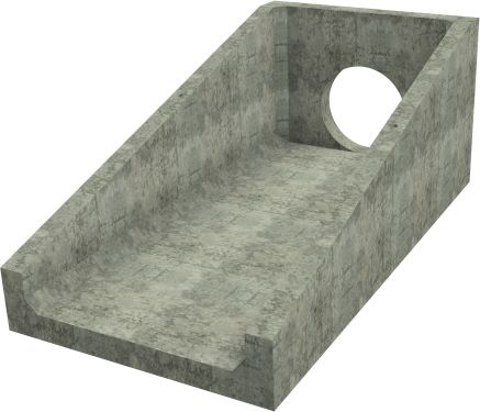 H50C Headwall - 450mm ID pipe - 0mm Invert Level render
