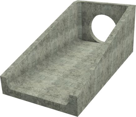 H50C Headwall - 525mm ID pipe - 0mm Invert Level render