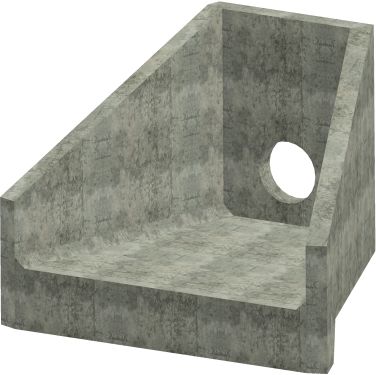 H6C A Headwall - 300mm ID pipe - 100mm Invert Level render