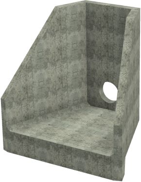 H6C B Headwall - 300mm ID pipe - 100mm Invert Level render