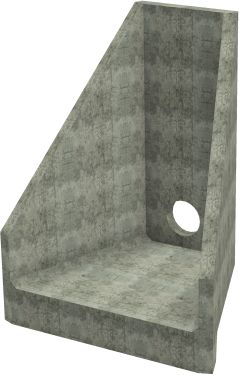 H6C C Headwall - 300mm ID pipe - 100mm Invert Level render