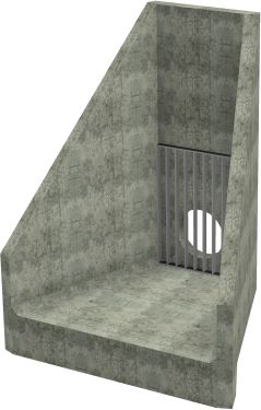 H6C C Headwall - 375mm ID pipe - 100mm Invert Level + Close Coupled Grating render