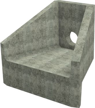 H8C A Headwall - 300mm ID pipe - 100mm Invert Level render