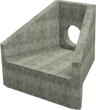 H8C A Headwall - 450mm ID pipe - 100mm Invert Level render