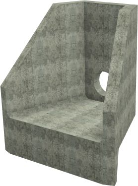 H8C B Headwall - 375mm ID pipe - 100mm Invert Level render