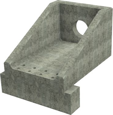 R10C A Headwall - 375mm ID pipe - 150mm Invert Level + 400 x 300mm Toe render