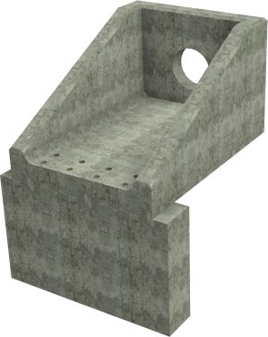 R10C A Headwall - 375mm ID pipe - 150mm Invert Level + 950 x 300mm Toe render