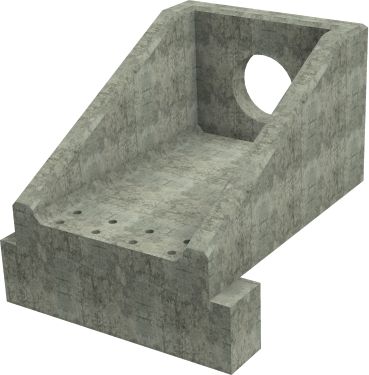 R10C A Headwall - 450mm ID pipe - 150mm Invert Level + 400 x 300mm Toe render