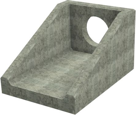 R10C A Headwall - 525mm ID pipe - 150mm Invert Level render