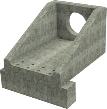 R10C A Headwall - 525mm ID pipe - 150mm Invert Level + 400 x 300mm Toe render