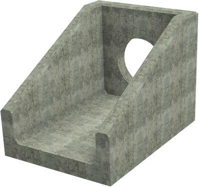 R10C B Headwall - 600mm ID pipe - 150mm Invert Level render