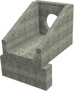 R10C B Headwall - 600mm ID pipe - 150mm Invert Level + 650 x 300mm Toe render