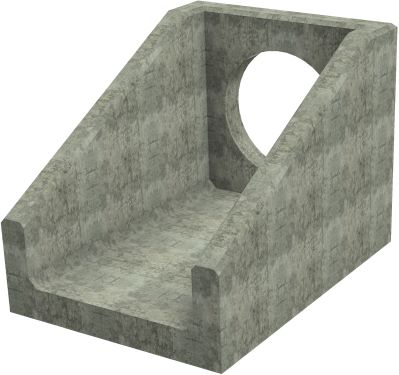 R10C B Headwall - 750mm ID pipe - 150mm Invert Level render