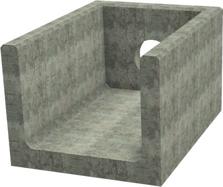 R10C F Headwall - 375mm ID pipe - 150mm Invert Level render