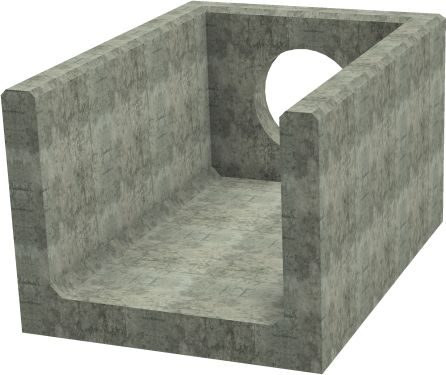 R10C F Headwall - 525mm ID pipe - 150mm Invert Level render