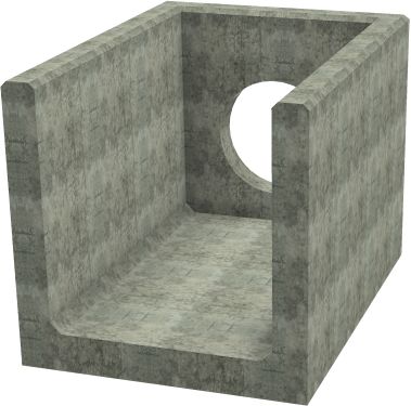 R10C H Headwall - 600mm ID pipe - 150mm Invert Level render