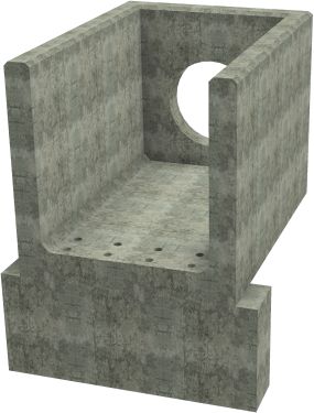 R10C H Headwall - 600mm ID pipe - 150mm Invert Level + 650 x 300mm Toe render