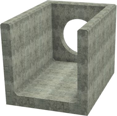 R10C H Headwall - 675mm ID pipe - 150mm Invert Level render