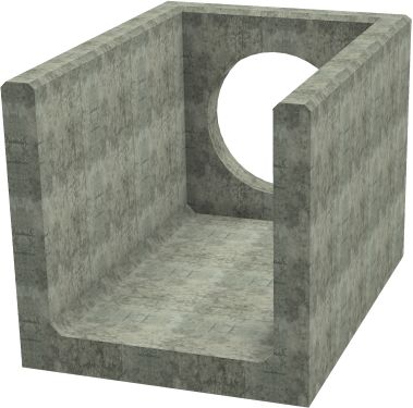 R10C H Headwall - 750mm ID pipe - 150mm Invert Level render