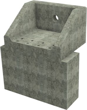 RSFA11A Rectangular Headwall - 150mm ID pipe - 225mm Invert Level + 1000 x 500mm Toe render