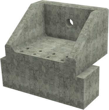 RSFA11A Rectangular Headwall - 150mm ID pipe - 225mm Invert Level + 500 x 500mm Toe render