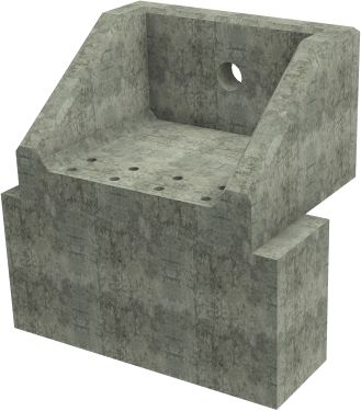 RSFA11A Rectangular Headwall - 150mm ID pipe - 225mm Invert Level + 750 x 500mm Toe render