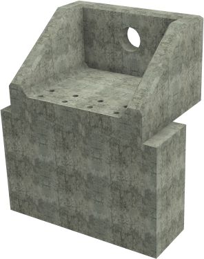 RSFA11A Rectangular Headwall - 225mm ID pipe - 225mm Invert Level + 1000 x 500mm Toe render