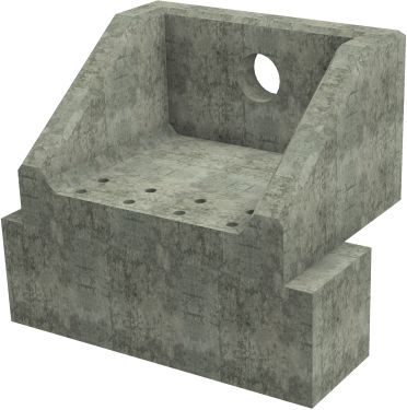 RSFA11A Rectangular Headwall - 225mm ID pipe - 225mm Invert Level + 500 x 500mm Toe render