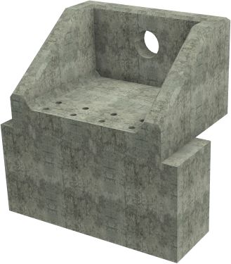 RSFA11A Rectangular Headwall - 225mm ID pipe - 225mm Invert Level + 750 x 500mm Toe render