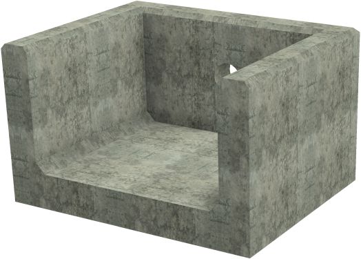 RSFA11F Rectangular Headwall - 150mm ID pipe - 225mm Invert Level render