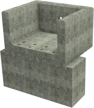 RSFA11F Rectangular Headwall - 150mm ID pipe - 225mm Invert Level + 750 x 500mm Toe render