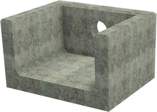 RSFA11F Rectangular Headwall - 225mm ID pipe - 225mm Invert Level render