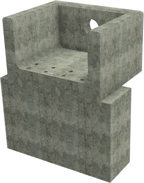 RSFA11F Rectangular Headwall - 225mm ID pipe - 225mm Invert Level + 1000 x 500mm Toe render