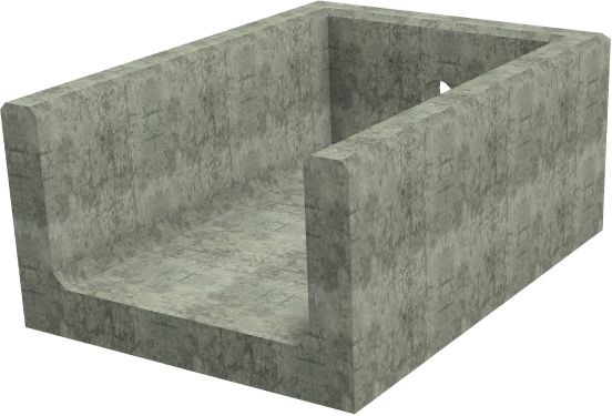 RSFA12F Rectangular Headwall - 150mm ID pipe - 225mm Invert Level render