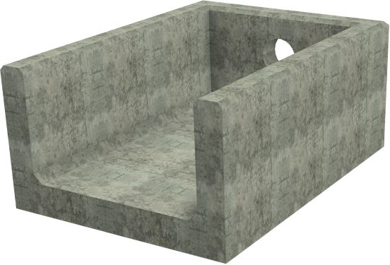 RSFA12F Rectangular Headwall - 225mm ID pipe - 225mm Invert Level render