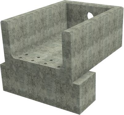 RSFA12F Rectangular Headwall - 225mm ID pipe - 225mm Invert Level + 500 x 500mm Toe render