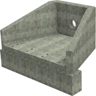 SFA10 B Headwall - 225mm ID pipe - 225mm Invert Level + 450 x 300mm Toe render