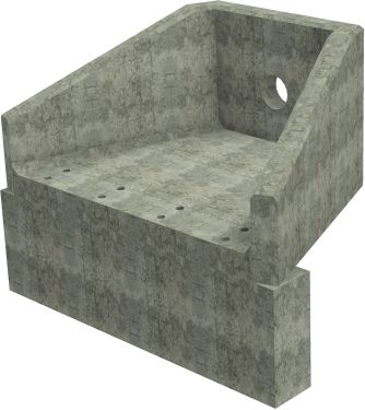 SFA10 B Headwall - 225mm ID pipe - 225mm Invert Level + 700 X 300mm Toe render