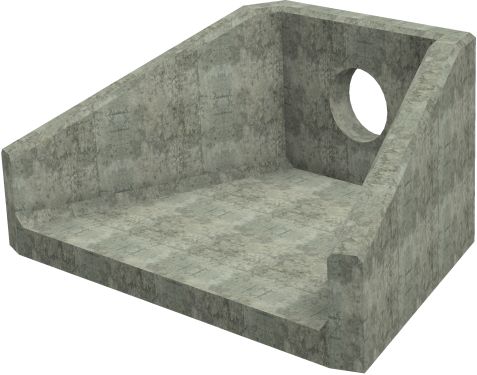 SFA10 B Headwall - 375mm ID pipe - 225mm Invert Level render